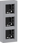 Hager WAD8311TA Gehäuse 3fach, flache Ausführung, AP, A.8, titan metallisch, lackiert 