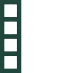 Hager WAD8400C07 Rahmen 4fach, A.8, jade, halbglänzend 