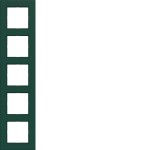Hager WAD8500C07 Rahmen 5fach, A.8, jade, halbglänzend 