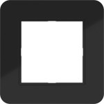 Hager WAD9120BG LED-Rahmen 1fach, C.8, nachtschwarz glänzend 