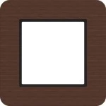Hager WAD9120X13 LED-Rahmen 1fach, C.8, umber wood, Wenge-Holz 