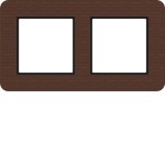 Hager WAD9200X13H Rahmen 2fach waagerecht, C.8, umber wood, Wengé-Holz 