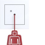 Hager WAE1014WG Zugtaster mit Rahmen, A.1, lichtweiß glänzend 