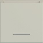 Hager WAF1020C15 Zentralstück m. Aufdruck Taster Hotelc., klare Linse, Ax/Cx, pebble, matt 
