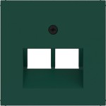 Hager WAF1108C07 Zentralstück für UAE Steckdose 2fach, Schrägauslass, Ax/Cx, jade, halbglänzend 