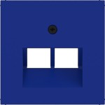 Hager WAF1108C14 Zentralstück für UAE Steckdose 2fach, Schrägauslass, Ax/Cx, cobalt, matt 