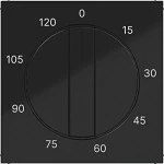Hager WAF1313BG Zentralstück für mechanische Zeitschaltuhr 0-120 min, Ax/Cx, nachtschwarz gl 