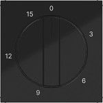 Hager WAF1314BG Zentralstück für mechanische Zeitschaltuhr 0-15 min, Ax/Cx, nachtschwarz gl 