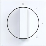 Hager WAF1315WG Zentralstück m. Drehknopf f. 3-Stufenschalter, 0-Stellung, Ax/Cx, lichtweiß gl 