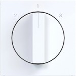 Hager WAF1316WG Zentralstück mit Drehknopf für 3-Stufenschalter, Ax/Cx, lichtweiß glänzend 