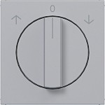 Hager WAF1317TA Zentralstück mit Drehknopf für Jalousie-Drehschalter, Ax/Cx, titan met lack 