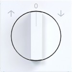 Hager WAF1317WG Zentralstück mit Drehknopf für Jalousie-Drehschalter, Ax/Cx, lichtweiß gl 