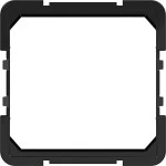 Hager WAF7091BG Zwischenring für Zentralplatte 45 x 45 mm, A.x/C.x, nachtschwarz glänzend 