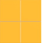 Hager WAK7014C16 Abdeckung für Tastsensor KNX Secure, 4fach, A.x/C.x, saffron, matt 