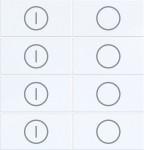 Hager WAK7148WM Abdeckung für Tastsensor KNX Secure, 8fach, EIN/AUS, A.x/C.x, lichtweiß matt 