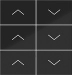 Hager WAK7156BG Abdeckung für Tastsensor KNX Secure, 6fach, AUF/AB, A.x/C.x, n.schwarz glänzend 