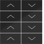 Hager WAK7158BG Abdeckung für Tastsensor KNX Secure, 8fach, AUF/AB, A.x/C.x, n.schwarz glänzend 