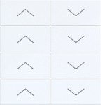 Hager WAK7158WM Abdeckung für Tastsensor KNX Secure, 8fach, AUF/AB, A.x/C.x, lichtweiß matt 
