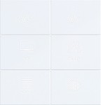 Hager WAK7216WM Abdeckung für Tastsensor KNX Secure, 6fach, hintergr.bel., A.x/C.x, lichtw. matt 