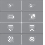 Hager WAK7218TA Abdeckung für Tastsensor KNX Secure, 8fach, hintergr.bel., A.x/C.x, titan met. 