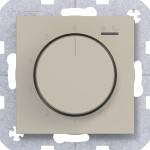Hager WAN5010C01 Temp.regler 230V/16A, Dreh-/Druckknopf, Heizen/Kühlen,A.x/C.x, sand, matt 