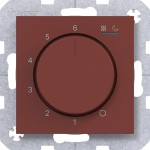 Hager WAN5010C05 Temp.regler 230V/16A, Dreh-/Druckknopf, Heizen/Kühlen,A.x/C.x, carmin, hg 