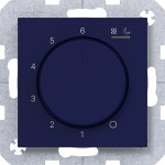 Hager WAN5010C06 Temp.regler 230V/16A, Dreh-/Druckknopf, Heizen/Kühlen,A.x/C.x, ocean, hg 