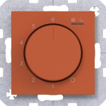 Hager WAN5010C13 Temp.regler 230V/16A, Dreh-/Druckknopf, Heizen/Kühlen,A.x/C.x, canyon, matt 