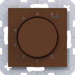 Hager WAN5011C03 Temp.regler 230V/15W, Dreh-/Druckknopf, Heizen/Kühlen, A.x/C.x, turf, matt 