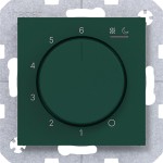 Hager WAN5011C07 Temp.regler 230V/15W, Dreh-/Druckknopf, Heizen/Kühlen, A.x/C.x, jade, hg 