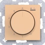 Hager WAN5011C12 Temp.regler 230V/15W, Dreh-/Druckknopf, Heizen/Kühlen, A.x/C.x, petal, matt 