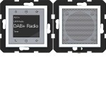 Hager WAN6010WM Radio Touch UP DAB+ mit Lautsprecher, A.x/C.x, lichtweiß matt 
