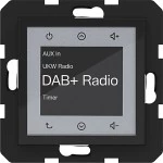 Hager WAN6011BG Radio Touch UP DAB+, A.x/C.x, nachtschwarz glänzend 