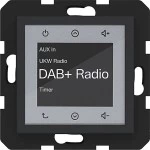 Hager WAN6011BM Radio Touch UP DAB+, A.x/C.x, nachtschwarz matt 