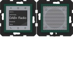 Hager WAN6110C07 Radio Touch UP DAB+, Bluetooth m. Lautsprecher,A.x/C.x, jade, halbglänzend 