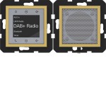 Hager WAN6110C08 Radio Touch UP DAB+, Bluetooth m. Lautsprecher,A.x/C.x, gold, metallisch 