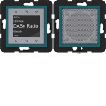 Hager WAN6110C09 Radio Touch UP DAB+, Bluetooth m. Lautsprecher,A.x/C.x, azure, matt 