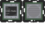 Hager WAN6110C10 Radio Touch UP DAB+, Bluetooth m. Lautsprecher,A.x/C.x, forest, matt 