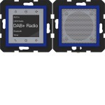 Hager WAN6110C14 Radio Touch UP DAB+, Bluetooth m. Lautsprecher,A.x/C.x, cobalt, matt 
