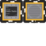 Hager WAN6110C16 Radio Touch UP DAB+, Bluetooth m. Lautsprecher,A.x/C.x, saffron, matt 