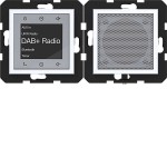 Hager WAN6110WG Radio Touch UP DAB+, Bluetooth mit Lautsprecher, A.x/C.x, lichtweiß glänzend 