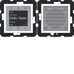Hager WAN6110WM Radio Touch UP DAB+, Bluetooth mit Lautsprecher, A.x/C.x, lichtweiß matt 