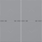 Hager WAN7051TA Abdeckung für Taster, 2fach, AUF/AB, A.x/C.x, titan metallisch, lackiert 