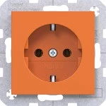 Hager WAS1100AP Steckdose SCHUKO, Steckklemmen, A.x/C.x, orange glänzend 