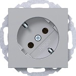Hager WAS1105TA Steckdose SCHUKO 45°, Steckklemmen, A.x/C.x, titan metallisch, lackiert 