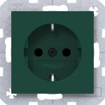Hager WAS1200C07 Steckdose SCHUKO, erhöhter Berührungsschutz, Steckklemmen, A.x/C.x, jade, hg 