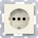 Hager WAS1200C11 Steckdose SCHUKO, erhöhter Berührungsschutz, Steckklemmen, A.x/C.x, shell, matt 