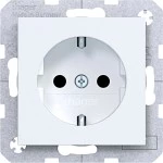 Hager WAS1200WM Steckdose SCHUKO, erhöhter Berührungsschutz, Steckklemmen, A.x/C.x, lichtweiß mt 