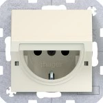 Hager WAS1212C11 Steckd. SCHUKO m. Kl.d., Feder, arret., EHBS, IP44 fähig, St.kl.,Ax/Cx, shell mt 