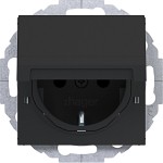 Hager WAS1213BM Std. SCHUKO, Klappd., Feder, arret., EHBS, 45° var, SK, A/C, sw mt 